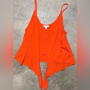 Orange Topshop Tie Top